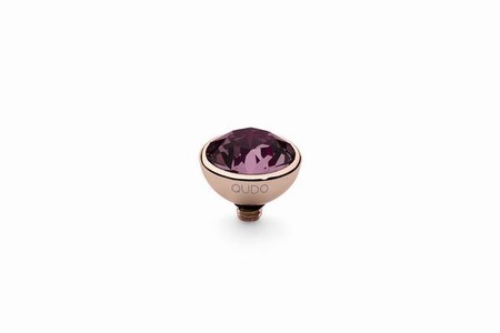 Qudo Rose Gold Topper Bottone 10mm - Amethyst